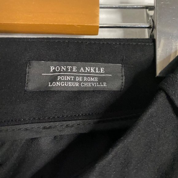 Lord & Taylor Women's Black Ponte Ankle Pants - Picture 9 of 10